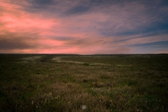 Sunset Somerset salt marsh