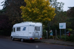 Autumn Morning at Blenheim Gardens with a 1995 Hymer Motorhome